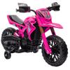 Electric Motorcycle for Children, 12V Kids Motorcycle with Training Wheels, Children's Vehicle with Horn and Start-Up Sound, 3 km/h, Pink