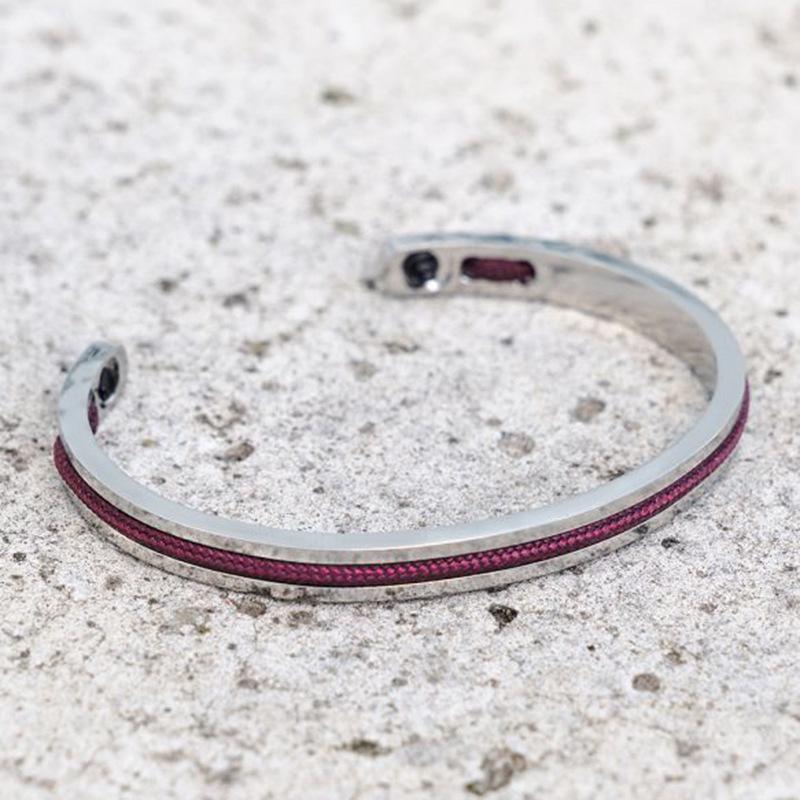 Unisex Black Stainless Steel Open Bracelet with Vacuum-Plated Chicken&Pig Design