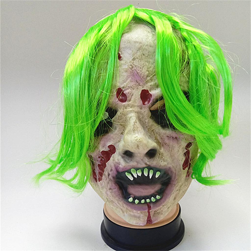 Scary Disgusting Rotten Face Zombie Horror Rotten Zombie Mask Halloween Haunted House Mask Walking Dead Head Cover