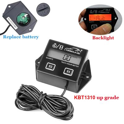 KBT1310 Tacômetro Digital de Motor e Horímetro Tacômetro Indicador de RPM do Motor Display com Luz de Fundo Para Motores de Ciclo Único de Motocicleta Barco