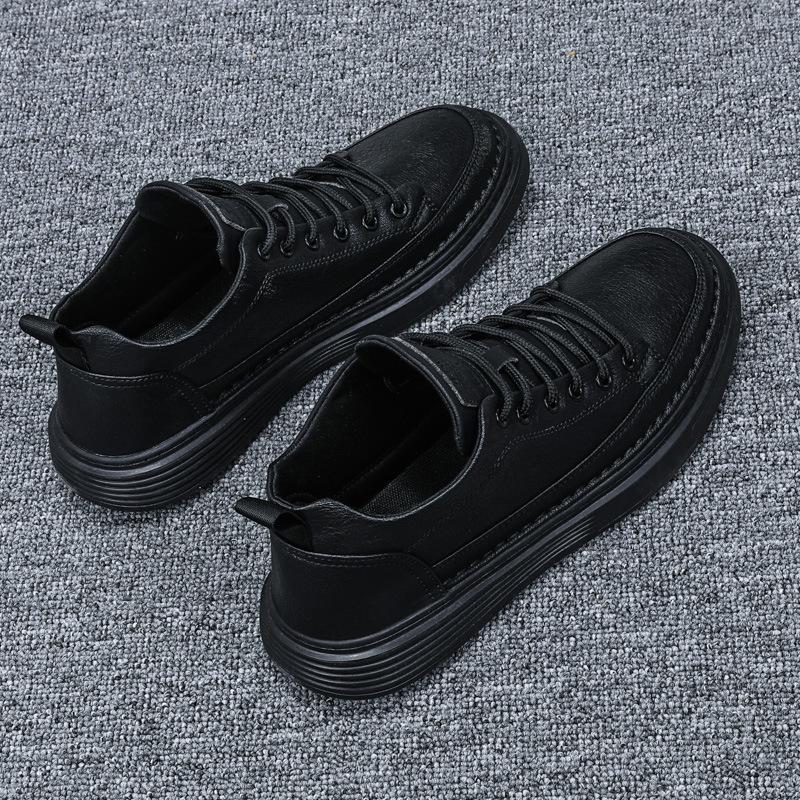 2023 Men's Casual Black Low-Top Korean Style Sport & Work Shoes