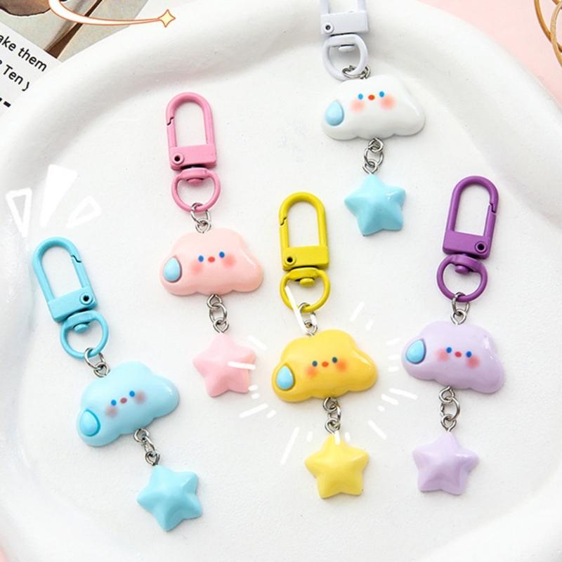 Playful Cloud Keychain for a Whimsical Twist Soft and Durable Key Rings Ornament Hilarious Cloud Key Chain Accessories