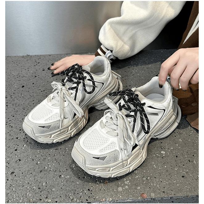 Height-increasing platform dad shoes autumn new breathable versatile lightweight non-slip casual sports shoes