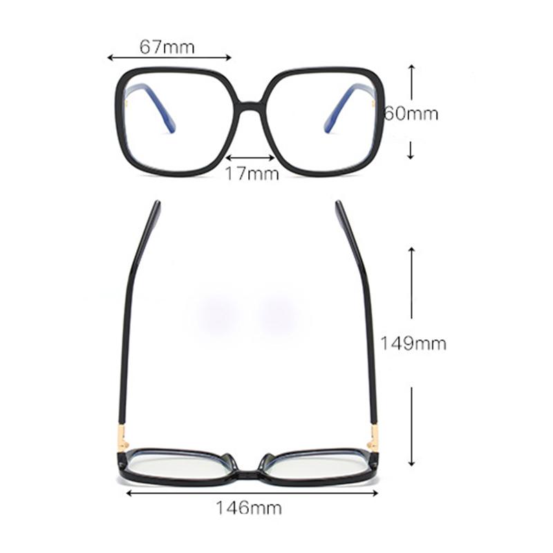 MAXJULI Oversized Square Blue Light Blocking Glasses Anti Ray Lens Protection Computer Eyewear 6030