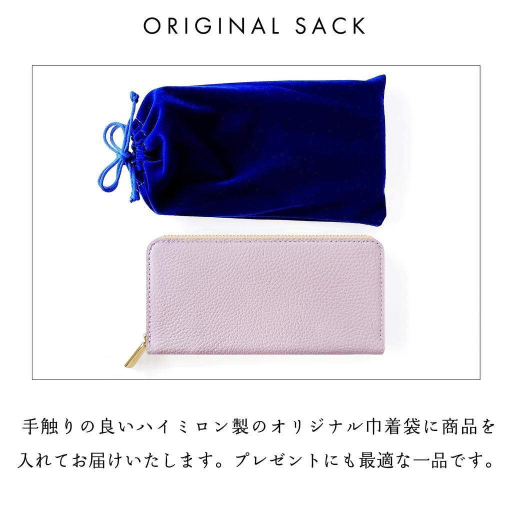 Genuine Leather Long Wallet for Men and Round Zipper Coin Card Pastel Lavender Women, Closure, Purse, Slots, Round-shaped Wallet,