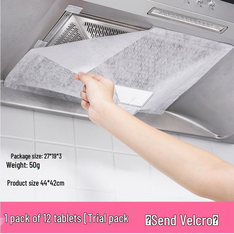 Japan High-Temperature Resistant Kitchen Filter: Oil Absorbing Cotton Mesh, Anti-Smoke, Flame Retardant Protective Oil Sticker