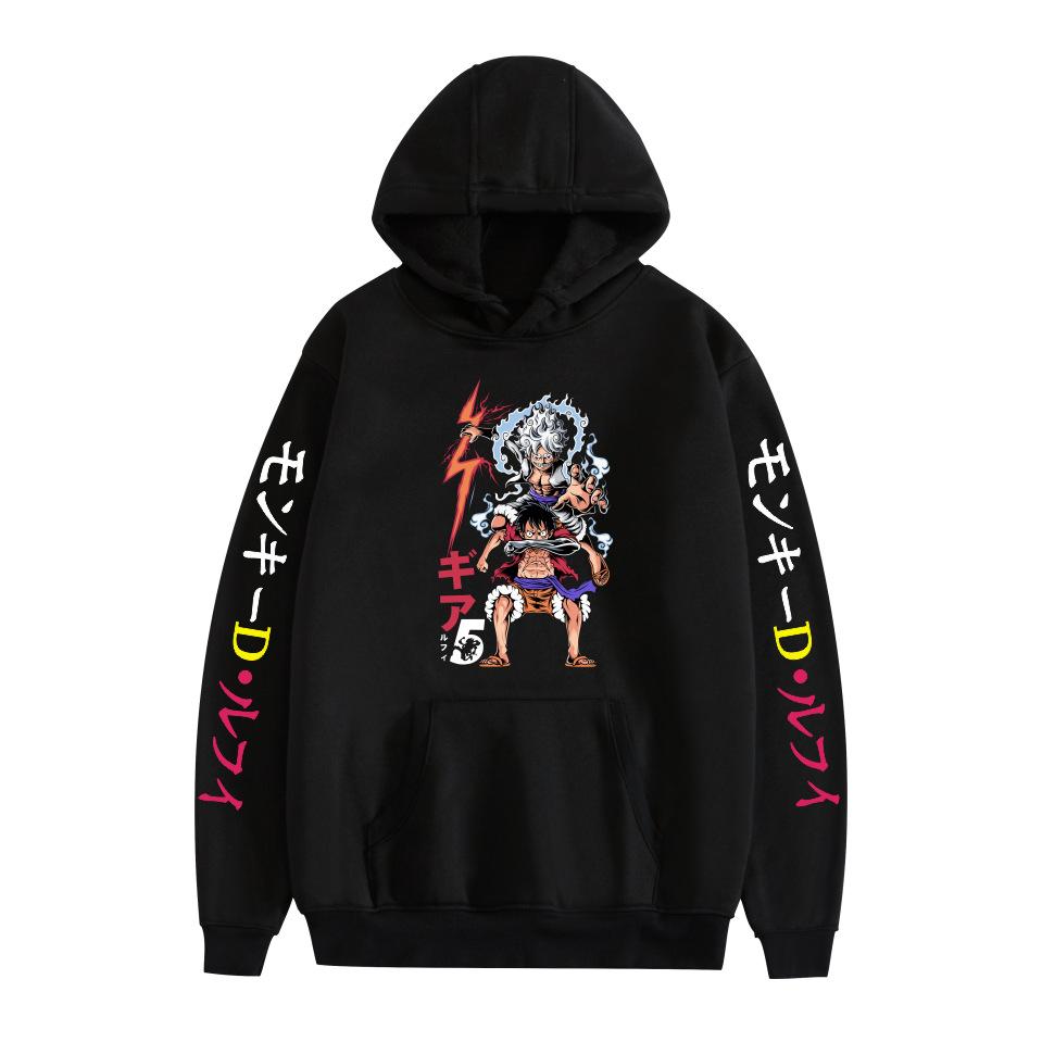 ONE PIECE Anime Hoodies Graphic Printed Sweatshirts Casual Long Sleeve Tops for Men Women XS