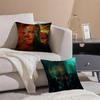 Cushion Cover Anti-dustmite Pillowcase Invisible Zipper Silky Short Plush Sofa Cushion Cover The War Between The Land And The Se