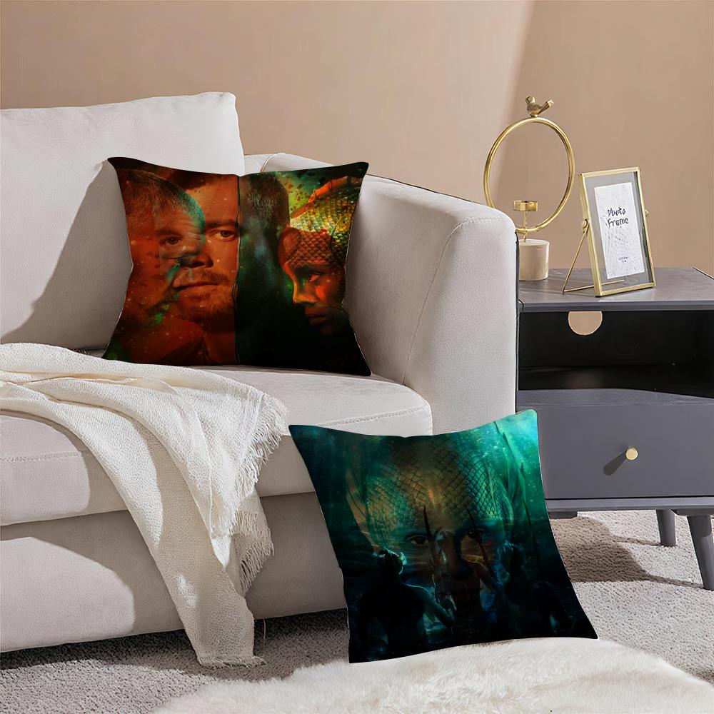 Cushion Cover Anti-dustmite Pillowcase Invisible Zipper Silky Short Plush Sofa Cushion Cover The War Between The Land And The Se