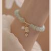 Qinggeyin Natural Aventurine and Hetian Jade Pearl Bracelet for Women, New Style, Light Luxury, Niche, High-end Feel