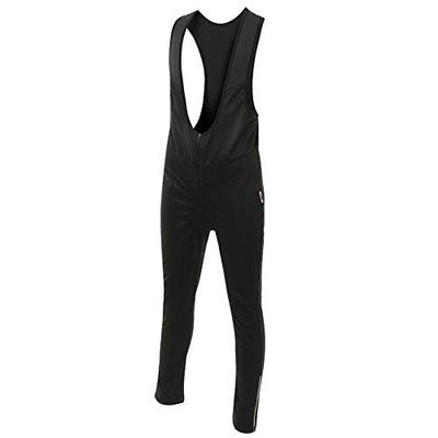 [apt'] Apt Men's Winter Bib Tights, Windbreak Front, Fleece Lining, Padded, 0-5°C, Reflective, Cycling Wear for Road Bikes (JP, Alphabet, M)