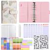 Butterfly Pattern A6 Refillable Binder Planner, Macaron Pastel Colors, Cash Budget Tracker with Zipper Pocket