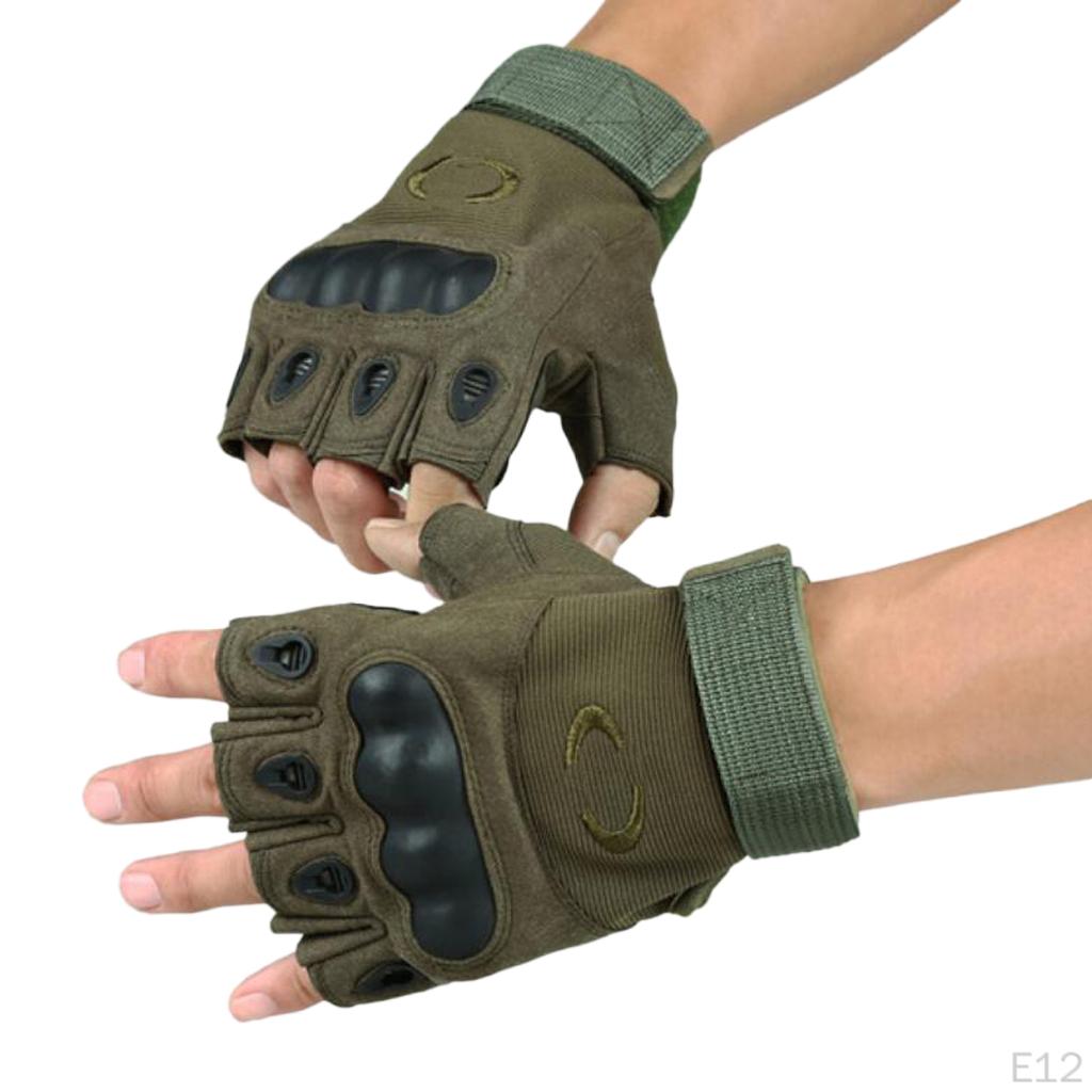 Outdoor Sports AntiSkid Fitness Fingerless Half Finger Gloves M Black