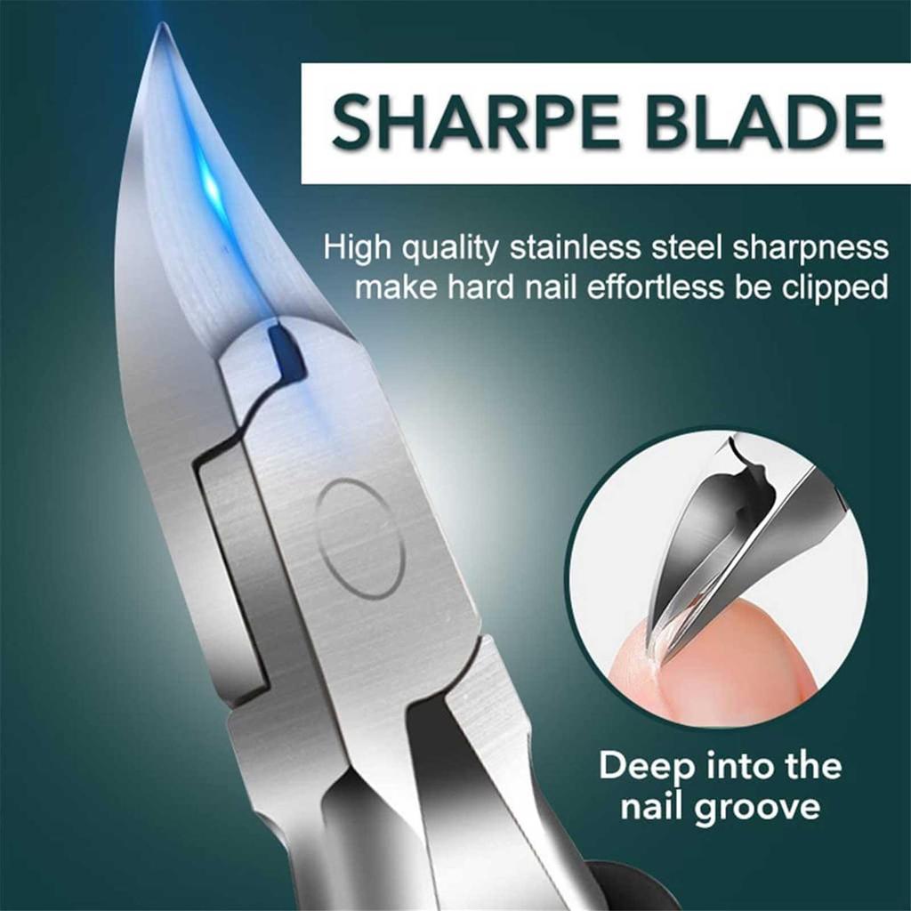 1PCS Toe Nail Clippers Cutter Ingrown Toenail Clipper Stainless Steel Professional Thick Nails Nail Cutter Cuticle Nippers