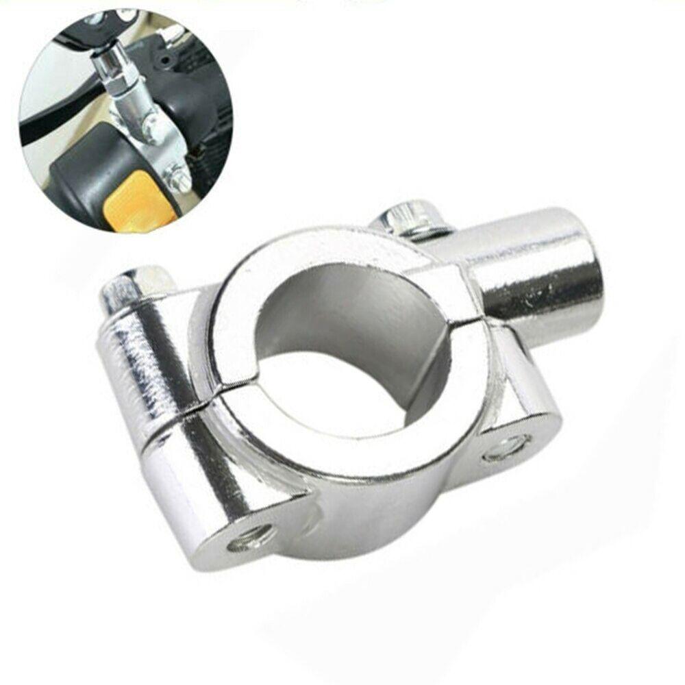 2 stk Sykkel Motorsykkel 7/8" Styre 10MM Gjenge Speil Feste Holder Klemme Adapter
