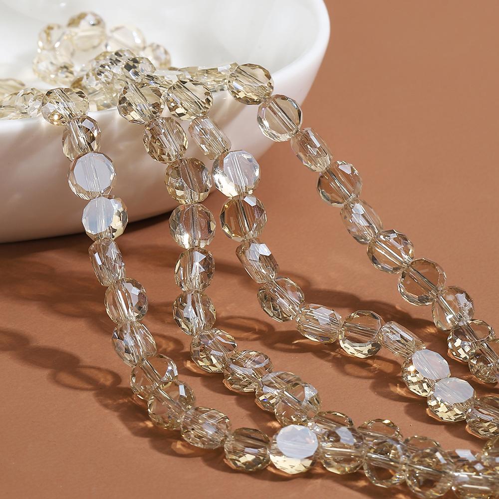 100pcs Crystal Stone Beads Rondelle Austria Faceted Loose Spacer Round Beads for Jewelry Making DIY Necklace Bracelet Wholesale