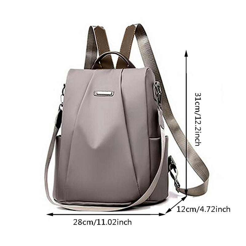 Neuer Damen Multifunktionsrucksack Lässiger Einfarbiger Schulrucksack Für Mädchen Mode Abnehmbarer Riemen Reise Umhängetasche