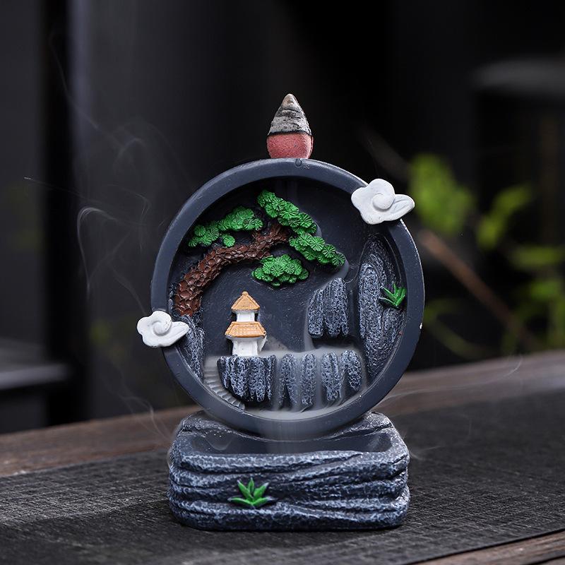 Creative Resin Backflow Incense Burner for Home or Office