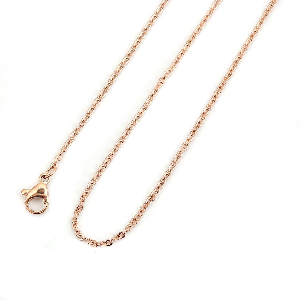 5 Piece 304 Stainless Steel Link Cable Chain Necklace Rose Gold/Silver/Gold Plated For DIY Jewelry Making Findings