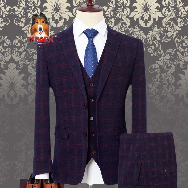 Men's Plus Size Plaid Suit Set for Weddings & Casual Events