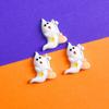 10Pcs Halloween Resin Flat Accessories Bat Back Cute Ghost Burst Skull Witch Mini Eyeball Ornament Mixed