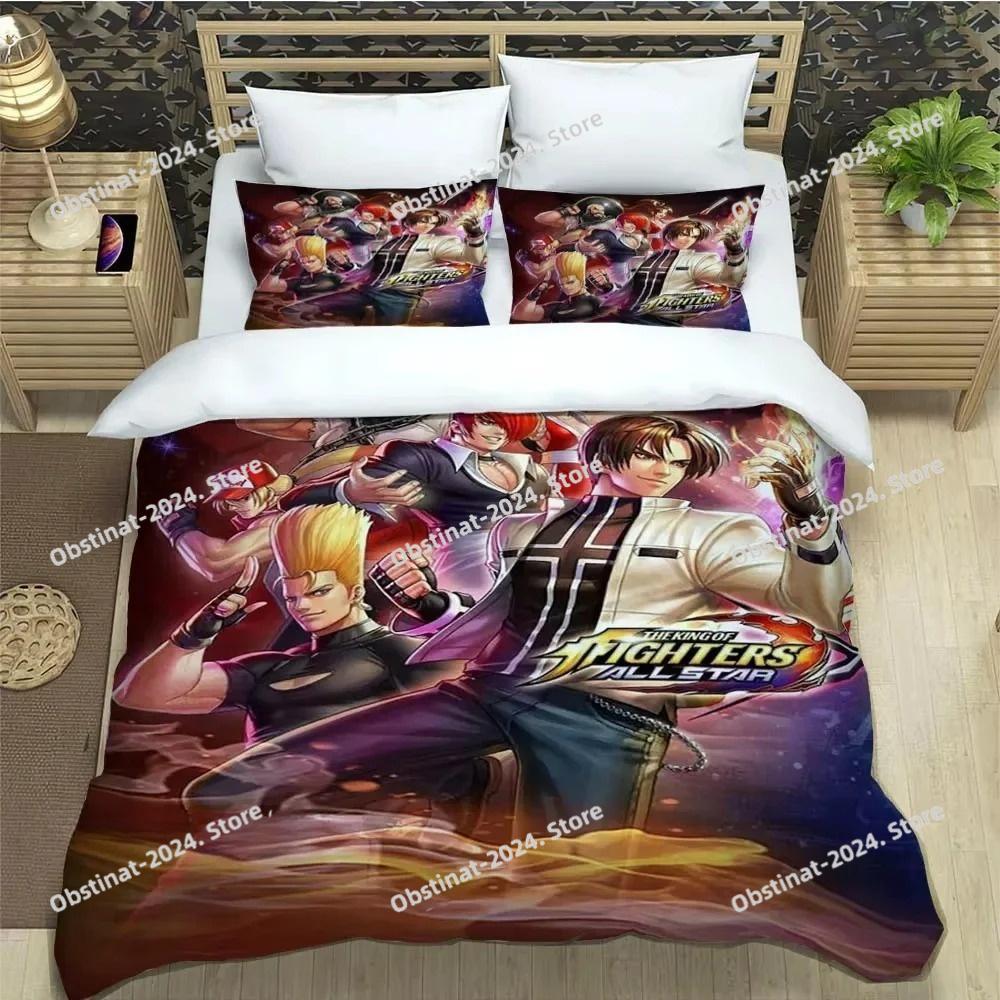 KOF Game Cartoons 3D Bedding Set Printed Duvet Cover Sheet Pillowcase Soft Quilt Cover Full Queen King Size Luxury Birthday Gift