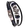 Handmade Leather Bracelet Classic Cross Bangle Punk Rock Men Bracelet Cross Jewelry