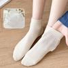 Boat Socks, Pure Cotton Women's Spring and Summer Thin Short Cotton Socks, Mesh Embroidered All-cotton Socks