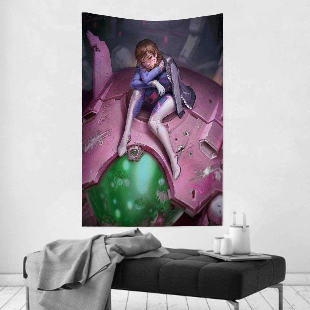 Game The Overwatch 2 Tapestry Room Decor Wall Cloth Party Hanging Background Room Decor Baby Room