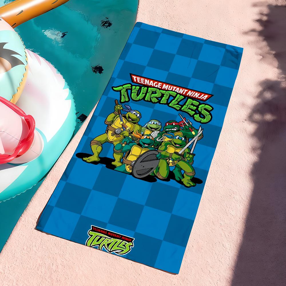 Classic Anime T-TMNT Towel Soft Pool Gift For Travel Gym Shower Camping Quick Dry Sports N-Ninja T-Turtles Large Beach Towels