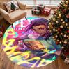 Apex Legends Pattern Round Rug, Indoor/Outdoor Mat, for Picnic, Gameroom, Bedroom, Office, Living Room, Home Decor Carpet, Birthday Gift