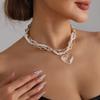 Exquisite Transparent Love Necklace Retro Twist Winding Versatile Necklace