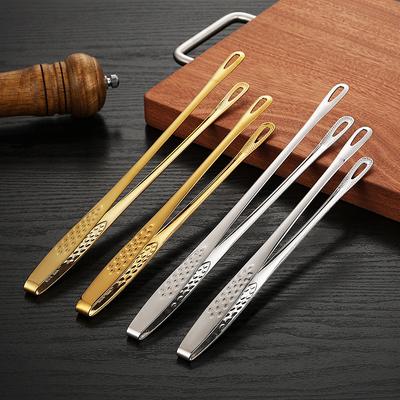 1Pc Stainless Steel Food Tongs Long Handle Non-Slip Barbecue Tongs Steak Tongs Kitchen Cooking Tools Kitchen Accessories