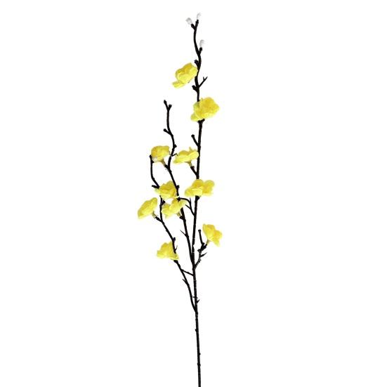 Artificial Plum Blossom Branch Fake Cherry Blossom Stems 21" Long Stem Faux Silk Flower for Wedding Home Office Bedroom Party Table Centerpiece