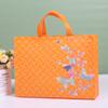 Shopping Bag with Orange Butterfly Print, 32cm 27cm 10cm Gusset