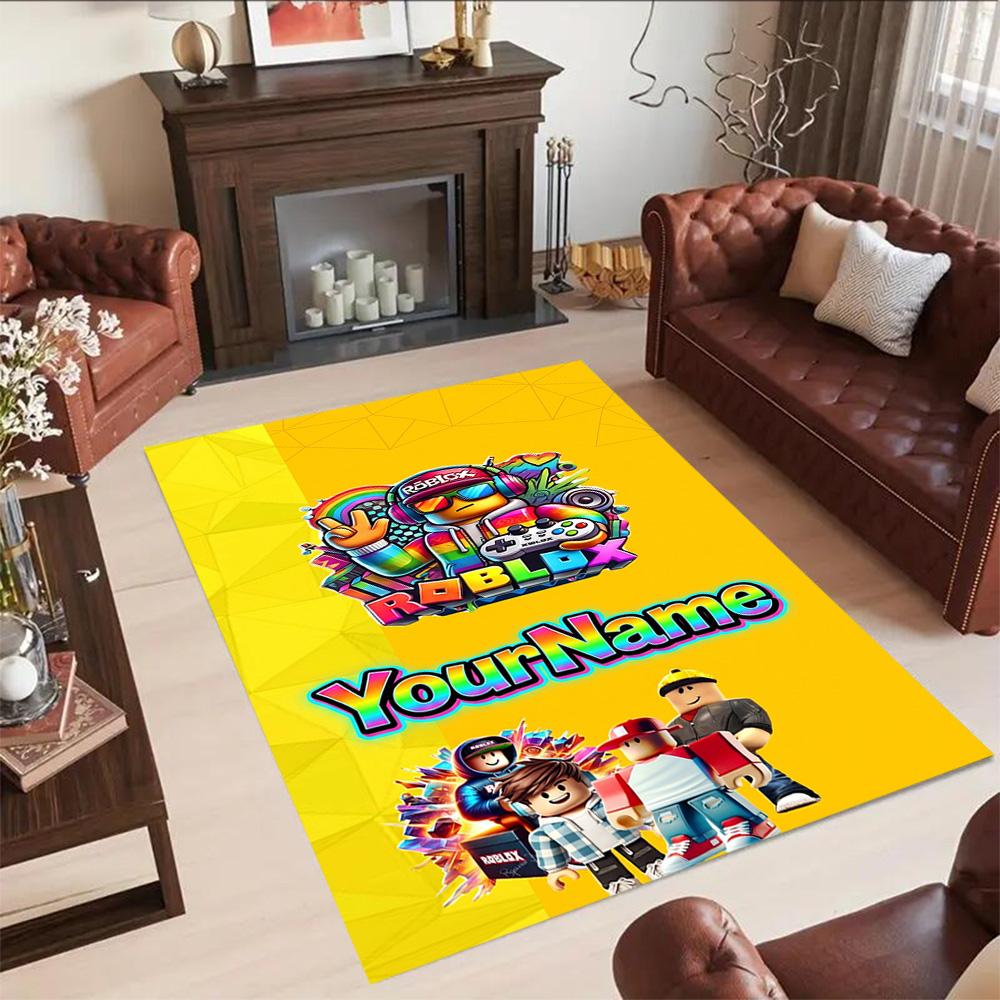 Roblox 487 Customize Text Floor Rug Office Rug Design for Kitchen Living Rooms Study room Outdoor Antislip Carpet Office home decor