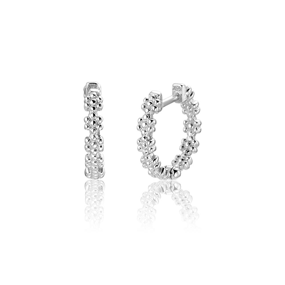 ANDYWEN 925 Sterling Silver Stylish Gorgeous Sterling Silver Gold-plated Zircon Hoop Earring Ladies Simple Jewelry