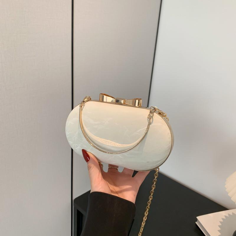 Trendy Circular Bag With Chain Strap For Women Street-style Shoulder Bag