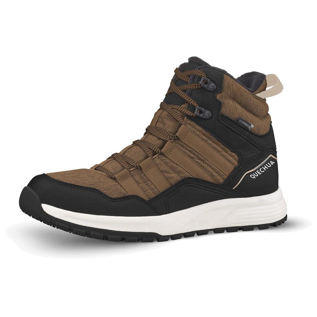 Decathlon SH500 Comfortable and Versatile Non-slip Warm High-top Hiking Shoes Men's Black Brown