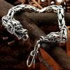 5mm Double Dragon Head Keel Bracelet Fashion Vintage Men Personality Exaggerated Punk Style Animal Senior Sense Bracelets Jewelry Gifts Accessories