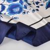 [BYSIFA] Chinesischer Stil Blau Weiß Seidenschal Bedruckt Damen Mode Accessoires Halstuch Schal Stola 90cm Damenschals Hijabs Rot