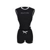 Women Swizzle Slim Fit Rash Guard Set  A6bl1ps06 Blk 