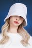 Stud drop over fit bucket hat White [VARZAR]