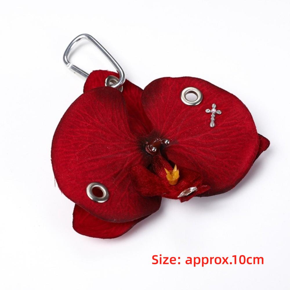 Simulation Flower Backpack Pendant Handmade Flower Keyring Romantic Bag Charms