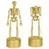 2pcs Skull Figurine Plastic Statue Decoration Halloween Figurines Sculptures Ornament Table Ornament