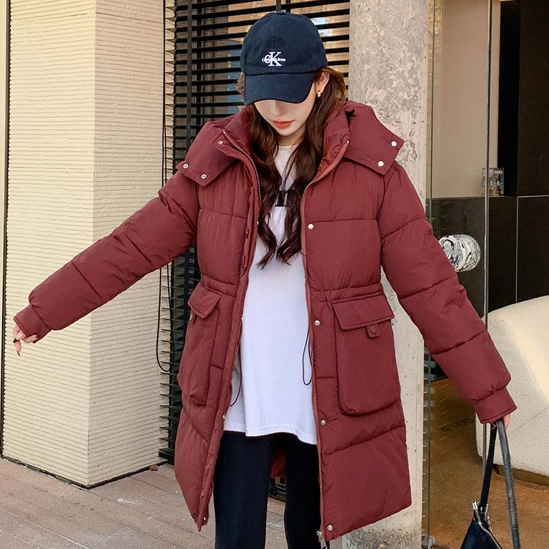 2025 New Winter Fashion Women Long Down Cotton Coat Loose Korean Style Warm Jacket Trendy