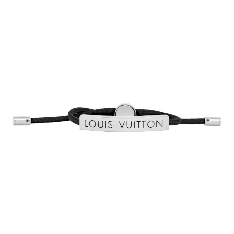 Louis Vuitton Lv Space Adjustable Brass Bracelet Men Bracelets Black M67417