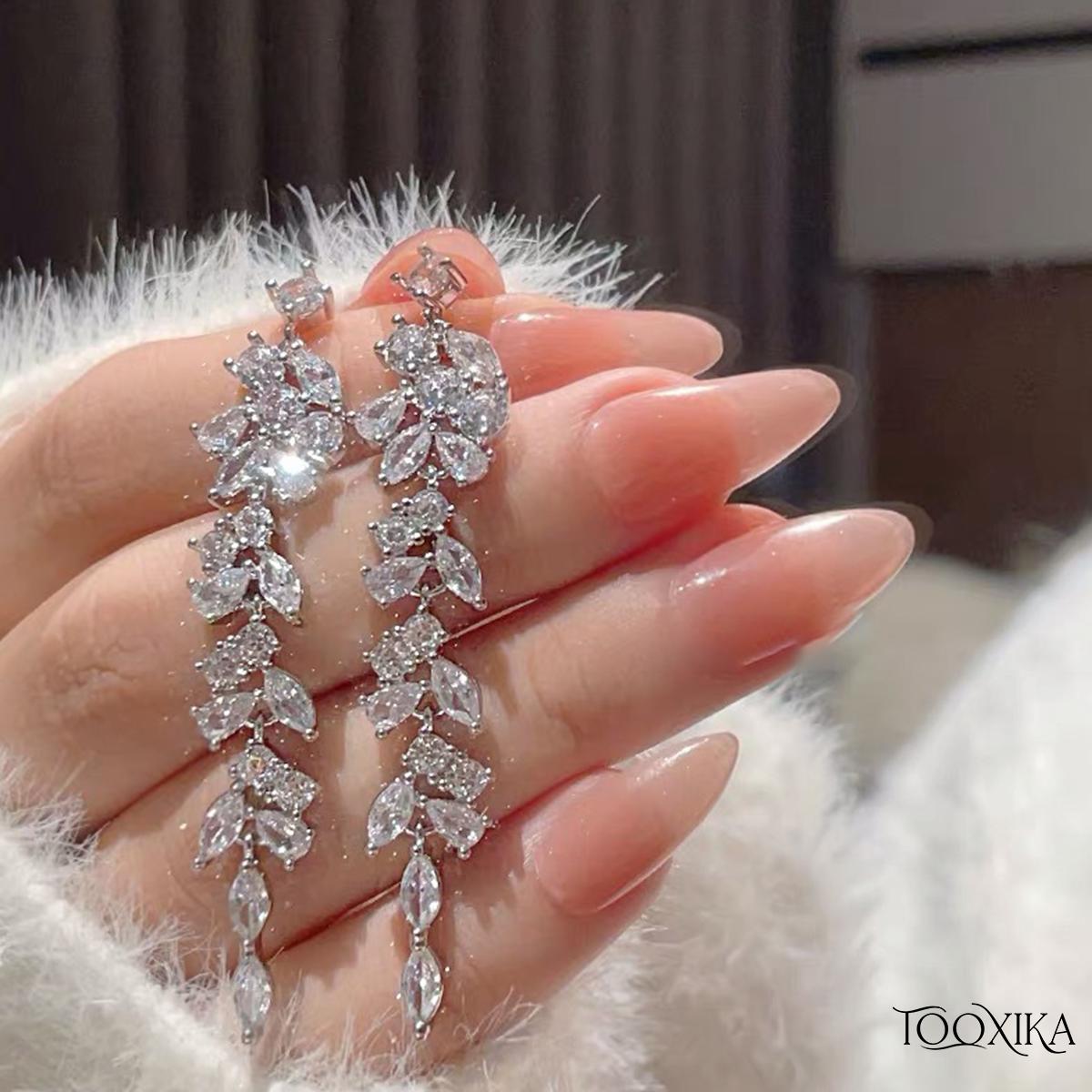 

Зажим для ушей в виде катушки от комаров Tooxika для женщин без пирсинга в ушах, длинные серьги с кисточками