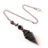 Antique Silver Seven Chakra Crystal Resin Pendulum with Semi-Precious Chips Pendant