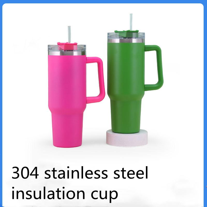 40oz Glitter Blank Sublimation Shimmer Holographic Rainbow Tumbler Insulated Mug With Handle Car Handle Cup